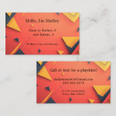 三角形の背景(文字宇宙) 名刺 (正面/裏面)