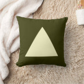 三角形の色淡い色の- Dk Oliveの黄色 クッション (ブランケット)
