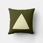 三角形の色淡い色の- Dk Oliveの黄色 クッション (裏面)