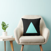 三角形の色 – アイスブルーとブラック クッション (椅子)