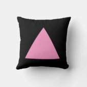 三角形の色 – ピンクと黒 クッション (裏面)