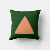 三角形の色 – ピーチとダークグリーン クッション (裏面)