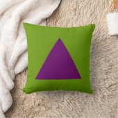 三角形の色 – プラムとアボカド クッション (ブランケット)