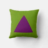 三角形の色 – プラムとアボカド クッション (裏面)