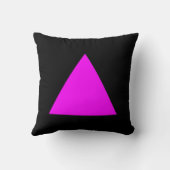 三角形の色 – マゼンタとブラック クッション (裏面)