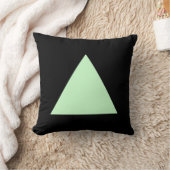 三角形の色 – 幽霊緑(黒) クッション (ブランケット)