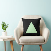 三角形の色 – 幽霊緑(黒) クッション (椅子)