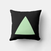 三角形の色 – 幽霊緑(黒) クッション (裏面)