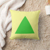 三角形の色 – 春の緑と薄い黄色 クッション (ブランケット)