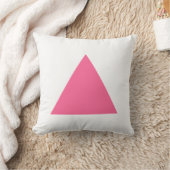 三角形の色 – 深いピンクと白 クッション (ブランケット)