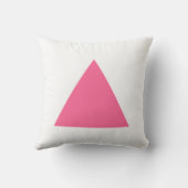 三角形の色 – 深いピンクと白 クッション (裏面)