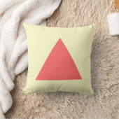 三角形の色 – 熱帯ピンクと黄淡い色の色 クッション (ブランケット)