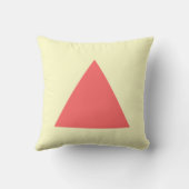 三角形の色 – 熱帯ピンクと黄淡い色の色 クッション (裏面)