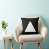 三角形の色 – 白と黒 クッション (椅子)