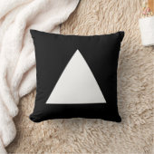 三角形の色 – 白と黒（交互） クッション (ブランケット)
