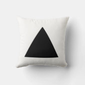 三角形の色 – 白と黒（交互） クッション (裏面)