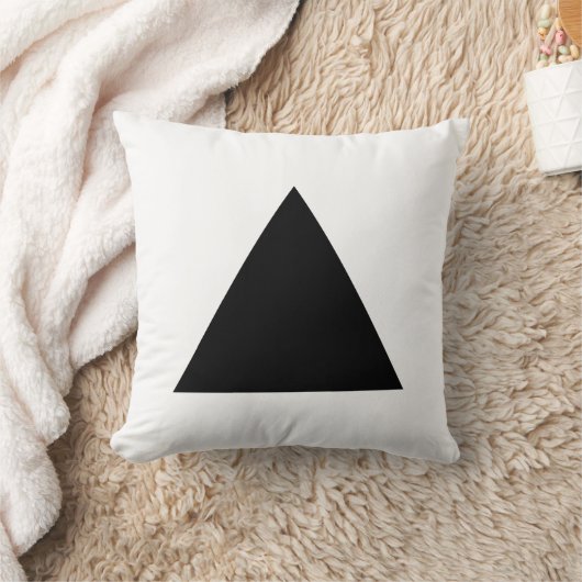 三角形の色 – 白黒 クッション (ブランケット)