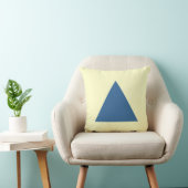 三角形の色 – 砂漠青と黄淡い色の色 クッション (椅子)