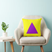 三角形の色 – 紫と黄 クッション (椅子)
