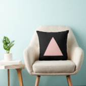 三角形の色 – 色あせピンクと黒 クッション (椅子)