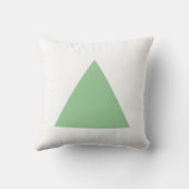 三角形の色 – 色あせ緑と白 クッション (裏面)