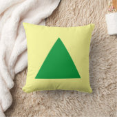 三角形の色 – 草の緑と淡い黄色 クッション (ブランケット)