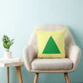 三角形の色 – 草の緑と淡い黄色 クッション (椅子)