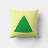 三角形の色 – 草の緑と淡い黄色 クッション (裏面)