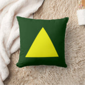 三角形の色 – 黄色と濃い緑 クッション (ブランケット)