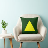 三角形の色 – 黄色と濃い緑 クッション (椅子)