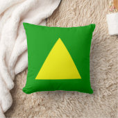 三角形の色 – 黄色と草の緑 クッション (ブランケット)