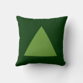 三角形の色 – Dkグリーン上のアボカドグリーン クッション (裏面)