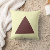 三角形の色 – Dk茶色と黄淡い色の色 クッション (ブランケット)