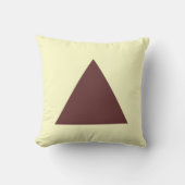 三角形の色 – Dk茶色と黄淡い色の色 クッション (正面)