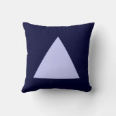 三角形の色 – Dk Navy付きパウダーブルー クッション (裏面)
