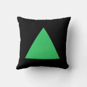 三角形の色 – Lt緑と黒 クッション (裏面)