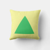 三角形の色 – Lt緑とLt黄 クッション (裏面)