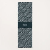 三角形の青い白のパタミニマルーン ヨガマット (正面)