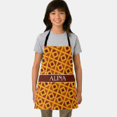 三角形の黄色い茶色のパタミニマルーン エプロン (インサイチュ)