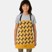 三角形の黄色い青パターミニマルン エプロン (インサイチュ)