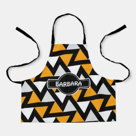 三角形の黄色の黒のパタミニマルーン エプロン