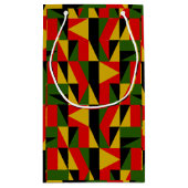 三角形の黒いヒストリ スモールペーパーバッグ (裏面)