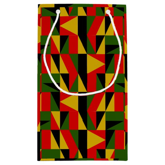 三角形の黒いヒストリ スモールペーパーバッグ (裏面)