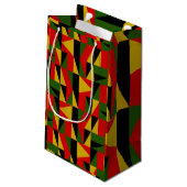 三角形の黒いヒストリ スモールペーパーバッグ (裏面アングル)