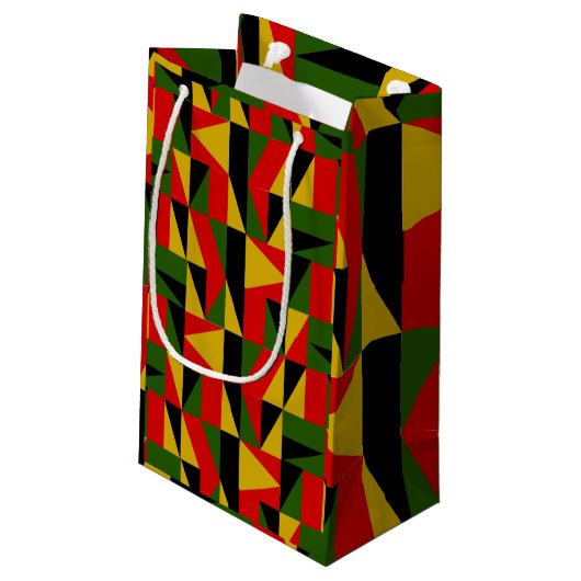 三角形の黒いヒストリ スモールペーパーバッグ (裏面アングル)