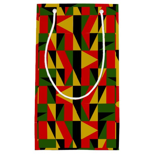 三角形の黒いヒストリ スモールペーパーバッグ (正面)