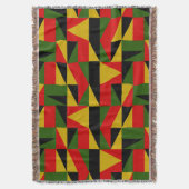 三角形の黒いヒストリ スローブランケット (正面縦)