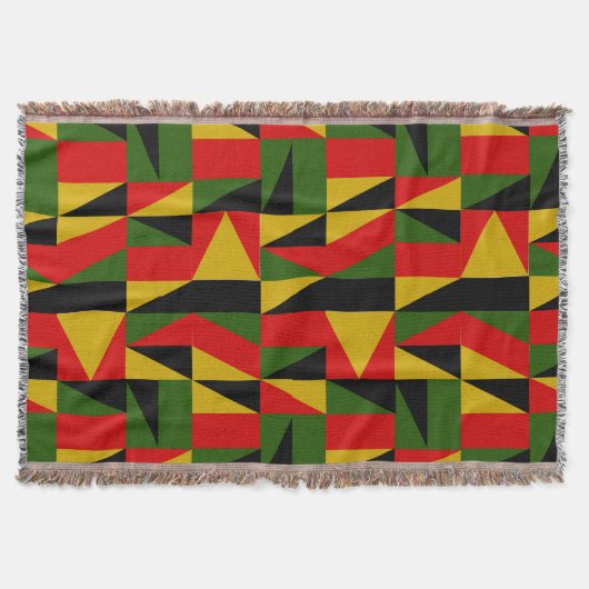 三角形の黒いヒストリ スローブランケット (正面)