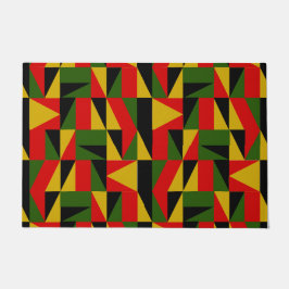 三角形の黒いヒストリ ドアマット