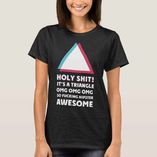 三角形のOMCユーモアのサッシーのヒップスター Tシャツ (正面)